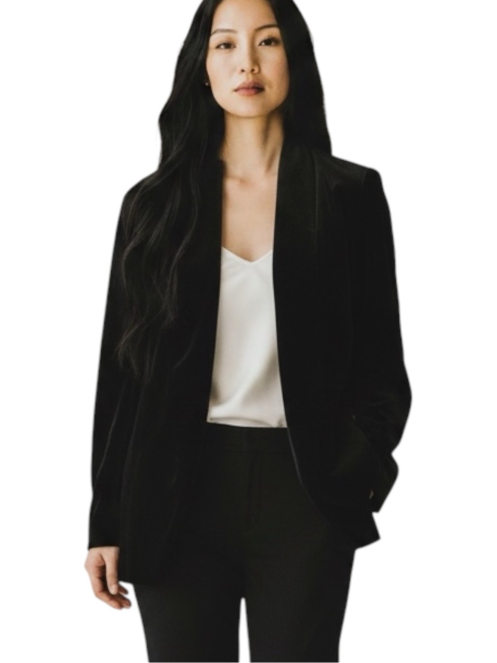 JS Collections Black Velvet Vintage Pleated Evening Occasion Jacket Size M